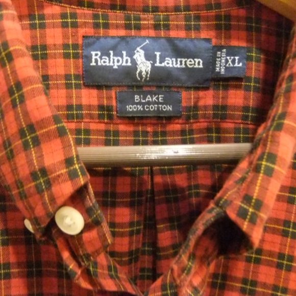 RALPH LAUREN BLAKE BUTTON DOWN COLLAR L/S SHIRT-XL - Picture 2 of 3